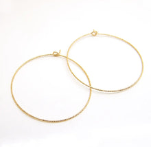 Load image into Gallery viewer, Clash Slim L Gold Hoop Earrings