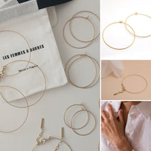 Load image into Gallery viewer, Clash Slim L Gold Hoop Earrings