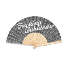 Load image into Gallery viewer, Handheld Fan 'Fucking Fabulous' Silver