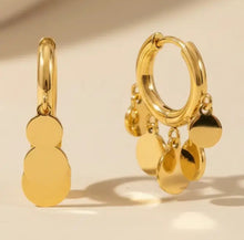 Load image into Gallery viewer, Gold Mini Charm Hoop Earrings