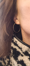 Load image into Gallery viewer, Clash Slim L Gold Hoop Earrings