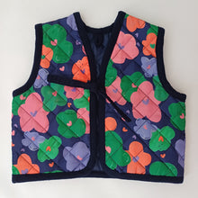 Load image into Gallery viewer, Kiddies Reversible Gilets Floral Blue