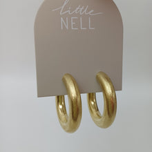 Load image into Gallery viewer, Everyday Large Gold Brushed Hoops
