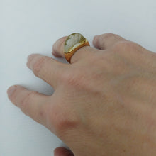 Load image into Gallery viewer, Jade Gemstone Gold Ring