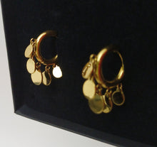 Load image into Gallery viewer, Gold Mini Charm Hoop Earrings