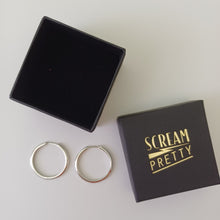 Load image into Gallery viewer, Perfect Silver Hoop Earrings