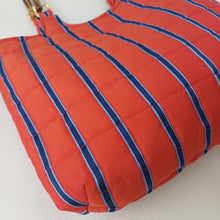 Load image into Gallery viewer, Bamboo Handle Striped Kat Bag