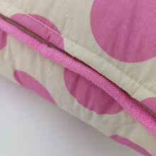 Load image into Gallery viewer, Large Pink Dot Quilted Cushion