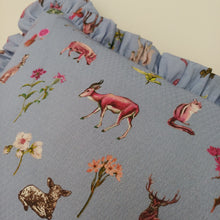 Load image into Gallery viewer, Vintage Fauna Flora Frilled Cushion
