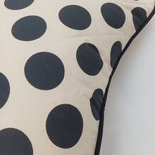 Load image into Gallery viewer, Large Black Dot Quilted Cushion