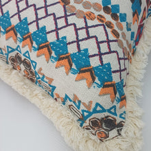 Load image into Gallery viewer, Aztec Fringe Cotton Cushion.