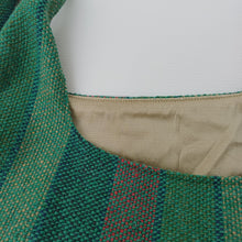 Load image into Gallery viewer, Green Handheld Silk Lined Bag