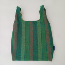 Load image into Gallery viewer, Green Handheld Gold Lined Bag