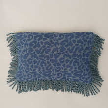Load image into Gallery viewer, Clutch Fringe Leopard Denim