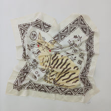 Load image into Gallery viewer, Silk Scarve Cat Design