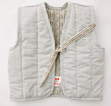 Load image into Gallery viewer, Kids Gilet Olive Stripe 1 - 2 years