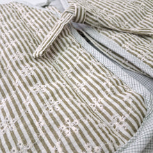 Load image into Gallery viewer, Kids Gilet Olive Stripe 9m - 18m