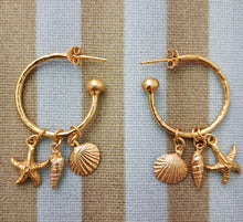 Load image into Gallery viewer, Charm Hoop Earrings