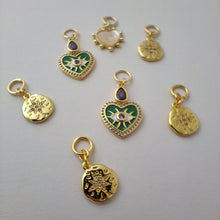 Load image into Gallery viewer, Green Heart Charm