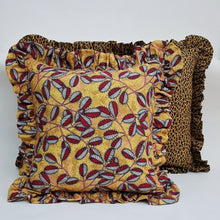 Load image into Gallery viewer, Leopard Print frilled Oblong Cushion Filled