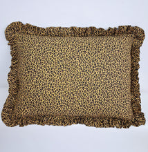 Load image into Gallery viewer, Leopard Print frilled Oblong Cushion Filled