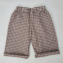 Load image into Gallery viewer, Kiddies Wide Leg Trousers Brown Gingham 1 - 2 years