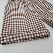 Load image into Gallery viewer, Kiddies Wide Leg Trousers Brown Gingham 1 - 2 years