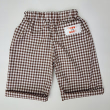 Load image into Gallery viewer, Kiddies Wide Leg Trousers Brown Gingham 2-4 years