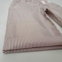 Load image into Gallery viewer, Kiddies Wide Leg Trousers Brown Stripe 1-2 years