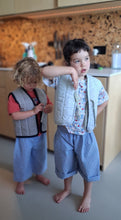 Load image into Gallery viewer, Kids Gilet Olive Stripe Embroidered 9m - 18m