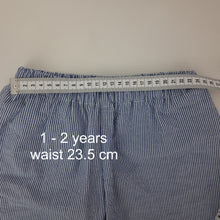 Load image into Gallery viewer, Kids Wide Leg Trousers Blue Woven Cotton 1 - 2 Years