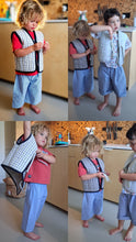 Load image into Gallery viewer, Kids Wide Leg Trousers Woven Cotton Blue stripe 9M - 18m