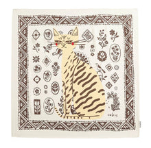 Load image into Gallery viewer, Silk Scarve Cat Design
