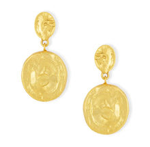 Load image into Gallery viewer, Sunset Gold Coin Earrings Gold