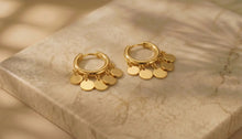Load image into Gallery viewer, Gold Mini Charm Hoop Earrings